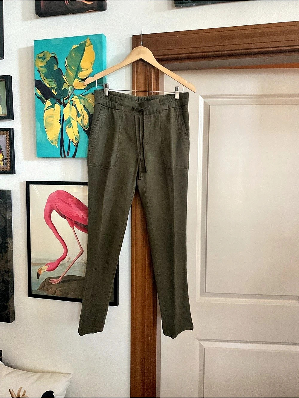 James Perse Soft Drape Utility Pant Olive Size 1